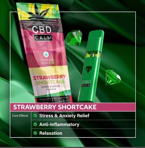 Strawberry Shortcake – CBD Terpenes 1800mg Disposable Vape | CBD Calm - Image 2